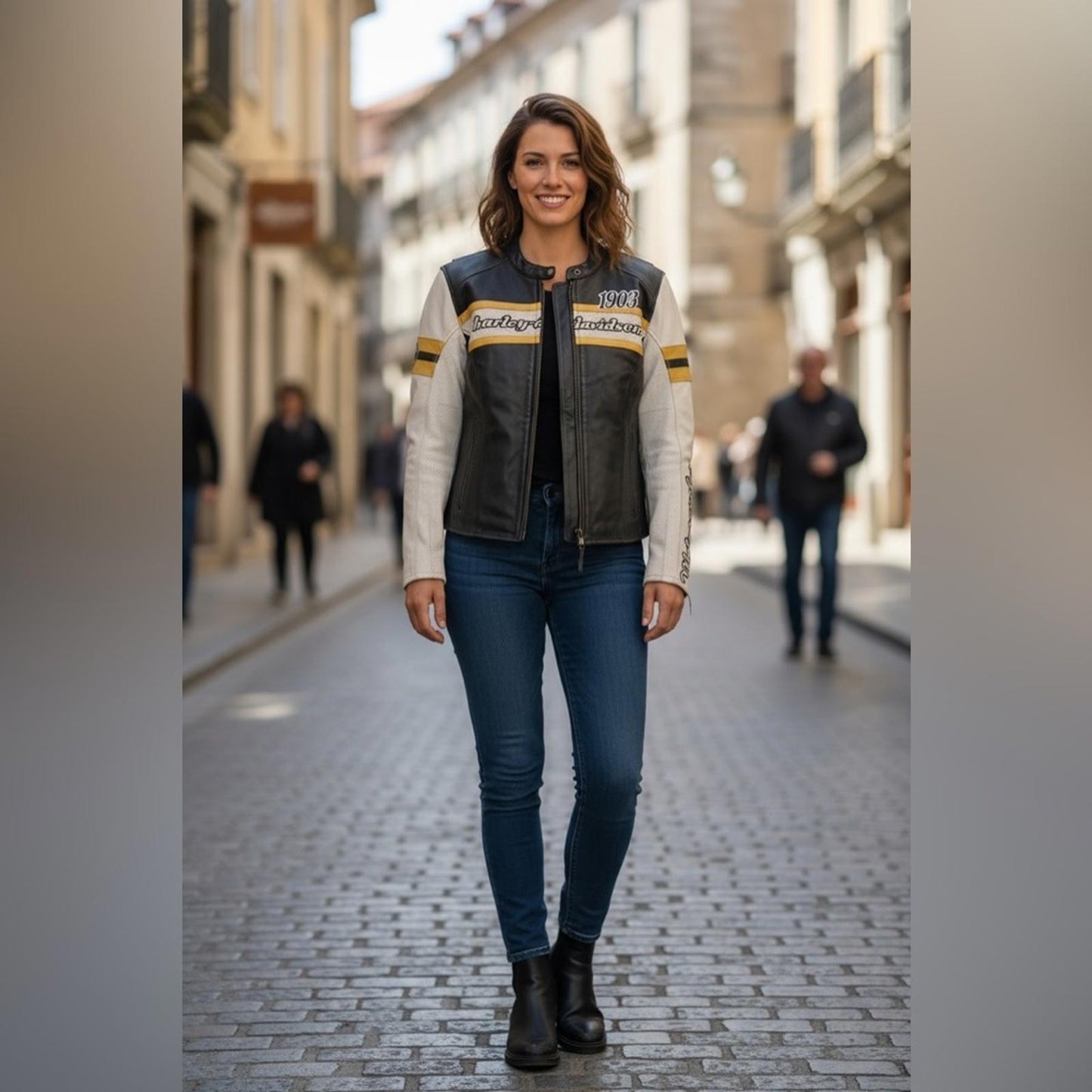 Harley-Davidson Black and White Women's Jacket