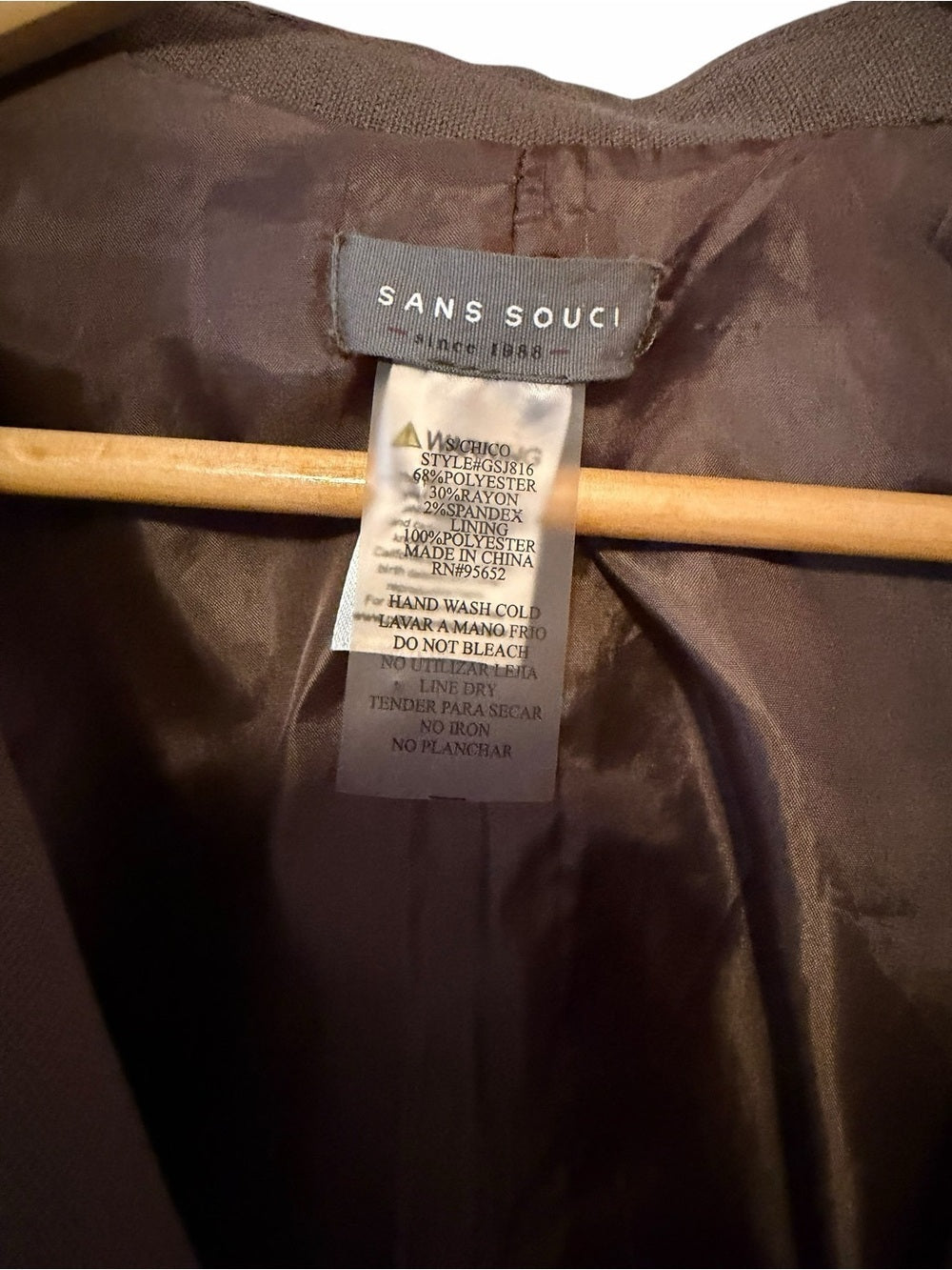Sans Souci Brown Double-Breasted Blazer