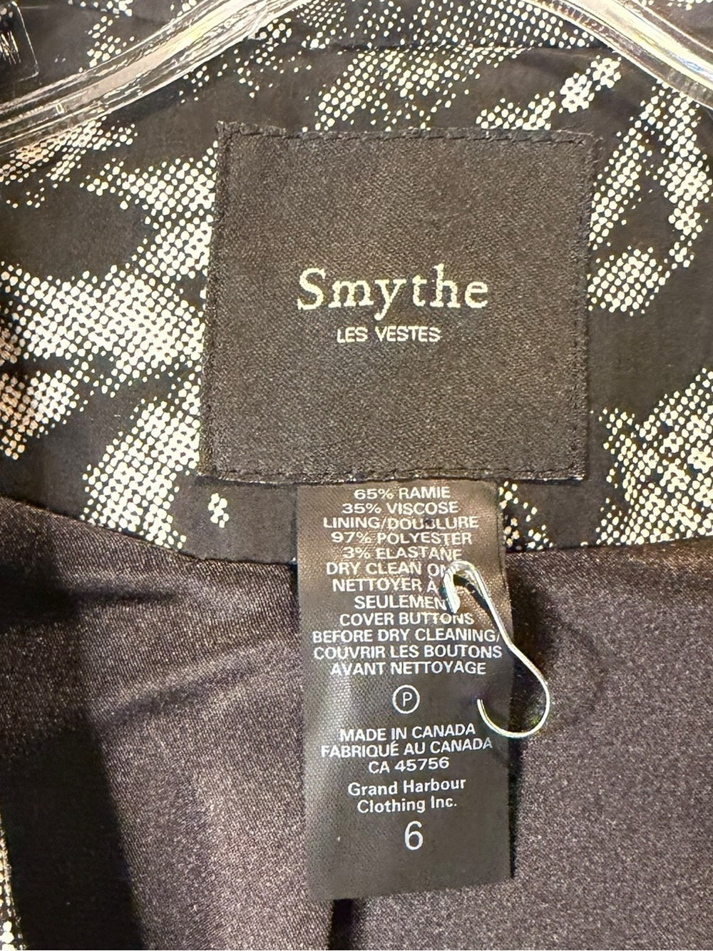 Smythe Black & White Snake-Print Blazer