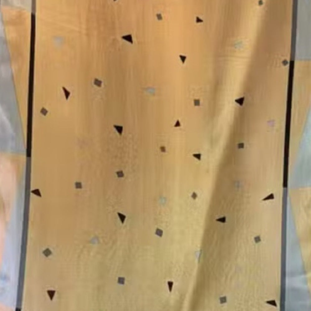 Monique Martins - Chic Peach and Gray Women's Silk Scarf
