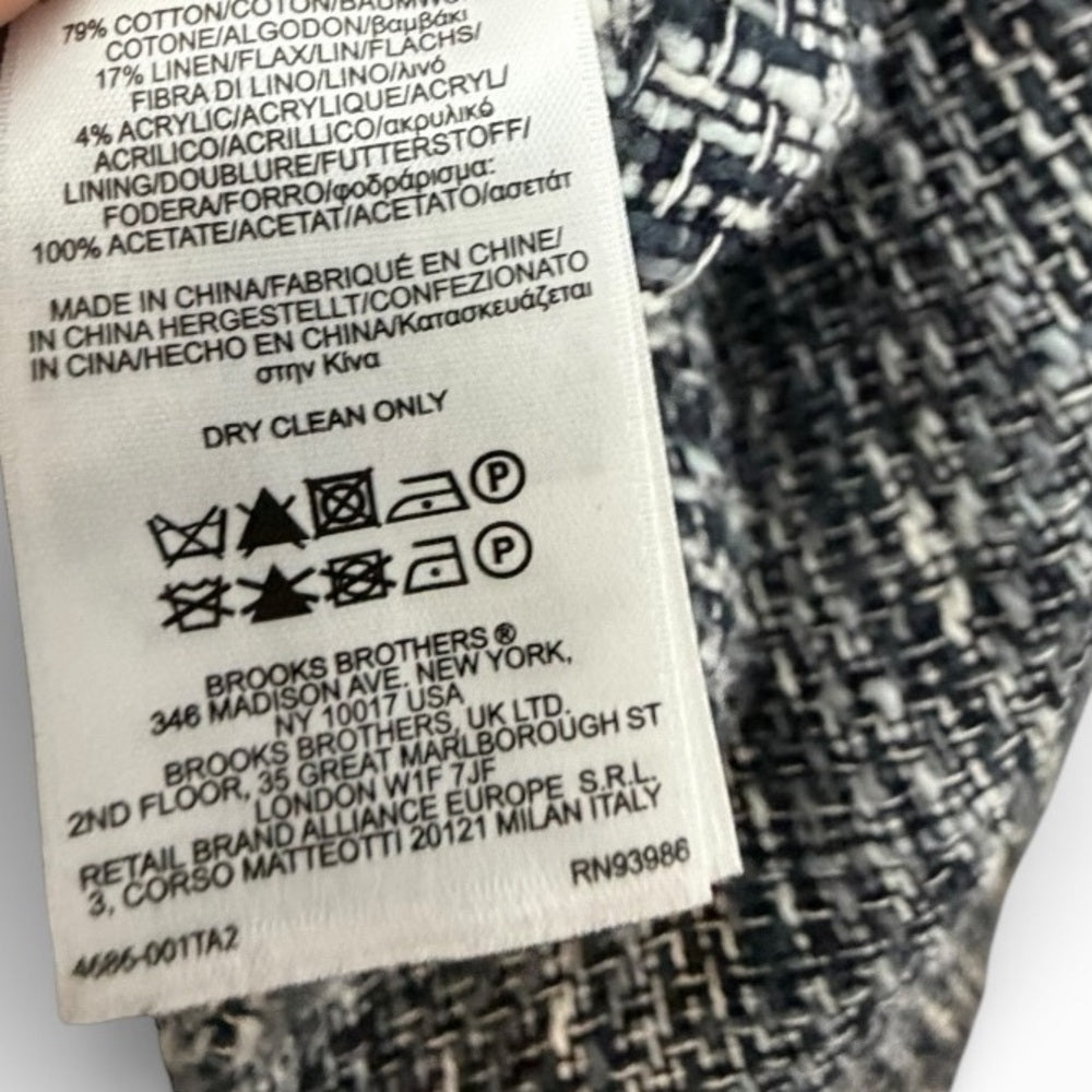 Brooks Brothers Black and White Pencil Skirt - Office Workwear - Size 10