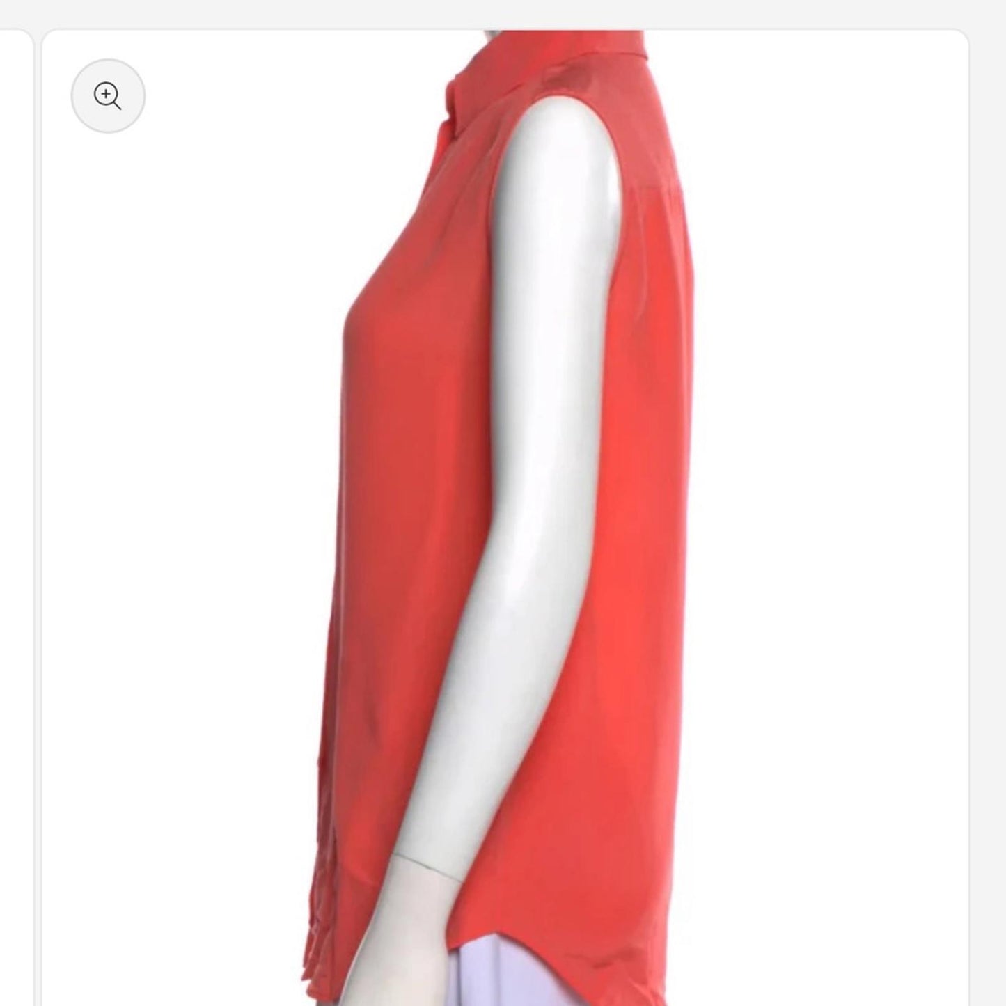 Givenchy Sleeveless Red Button-Up Blouse