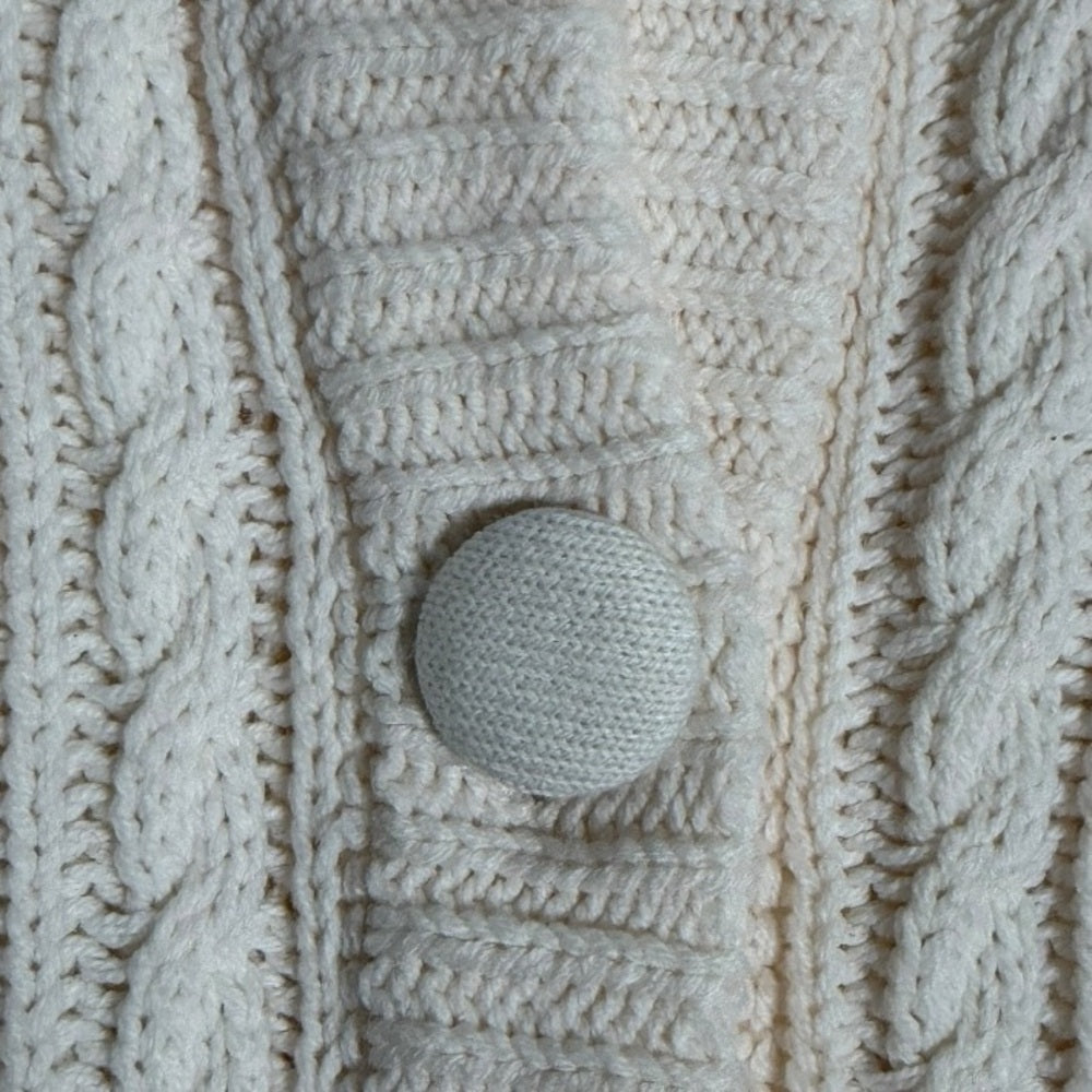 Elegant Cream Knit Cardigan for Women