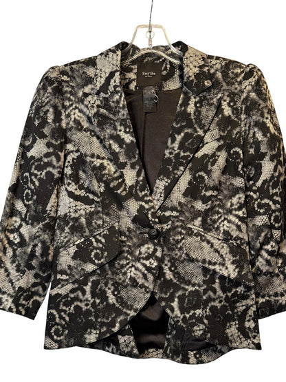 Smythe Black & White Snake-Print Blazer