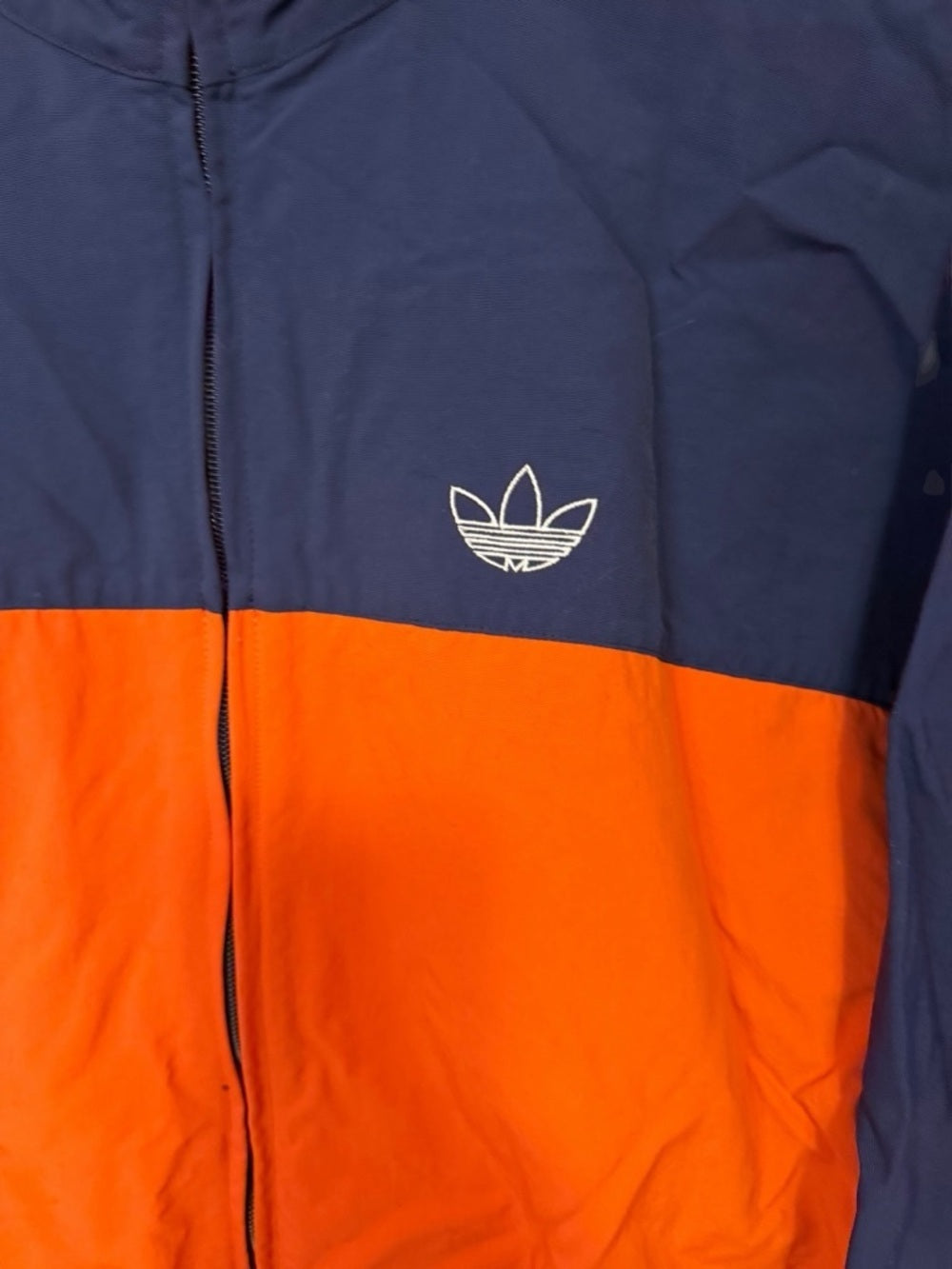 adidas Women's Navy & Orange Colorblock Bomber Jacket