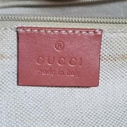 Gucci Beige and Pink Patterned Satchel