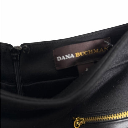 Dana Buchman Black Pencil Skirt with Gold Accents - workwear  Size 4