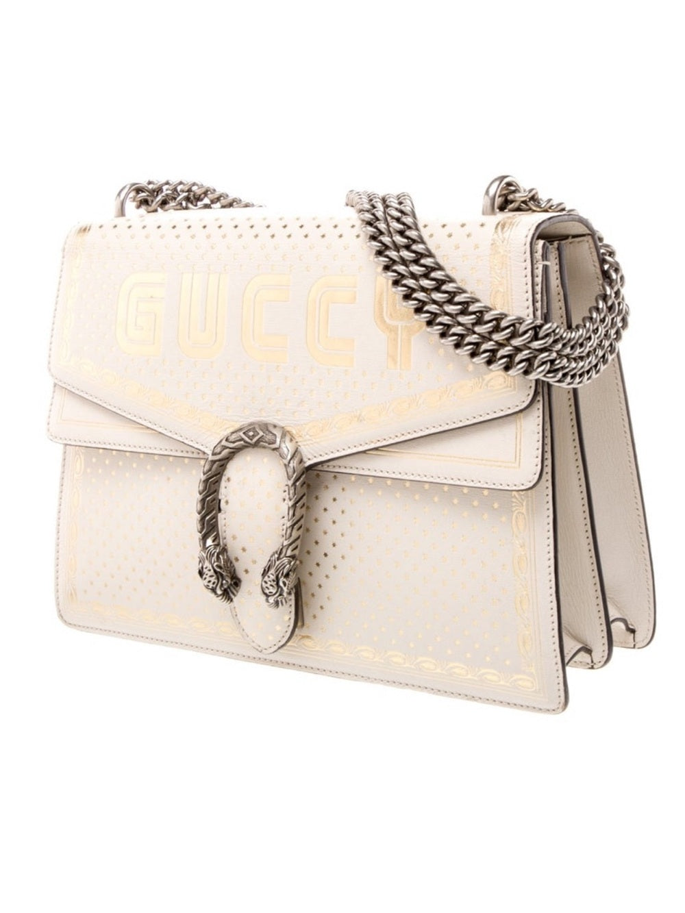 Gucci Leather Dionysus Shoulder Bag -
Silver Chain - Limited Edition Authentic