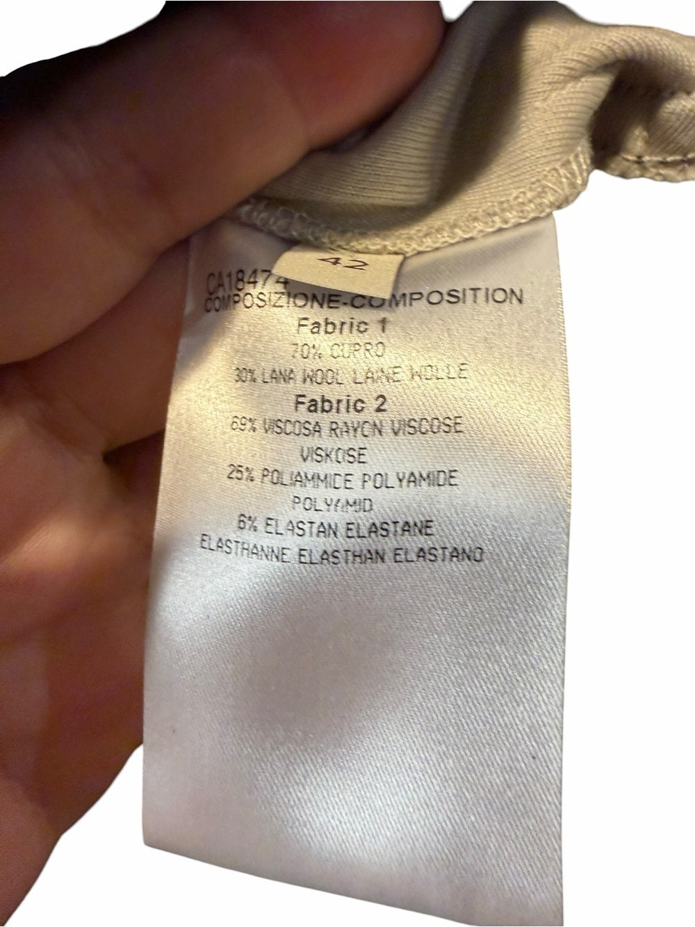 Stella McCartney Taupe Cowl Neck Lightweight Top - Size 42 (10-12)