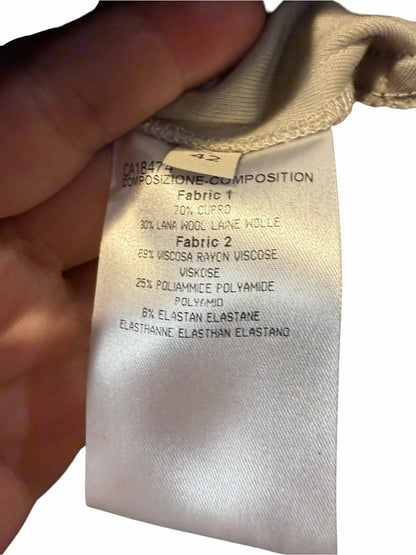 Stella McCartney Taupe Cowl Neck Lightweight Top - Size 42 (10-12)