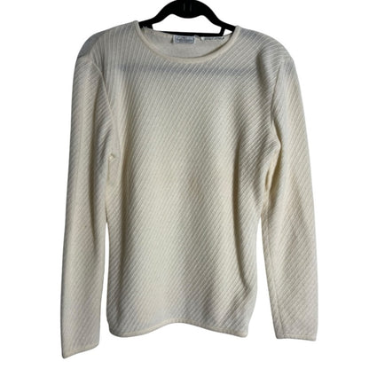 Valentino Cream Sweater  - Elevated Casual Wear - Ribbed - Size S.