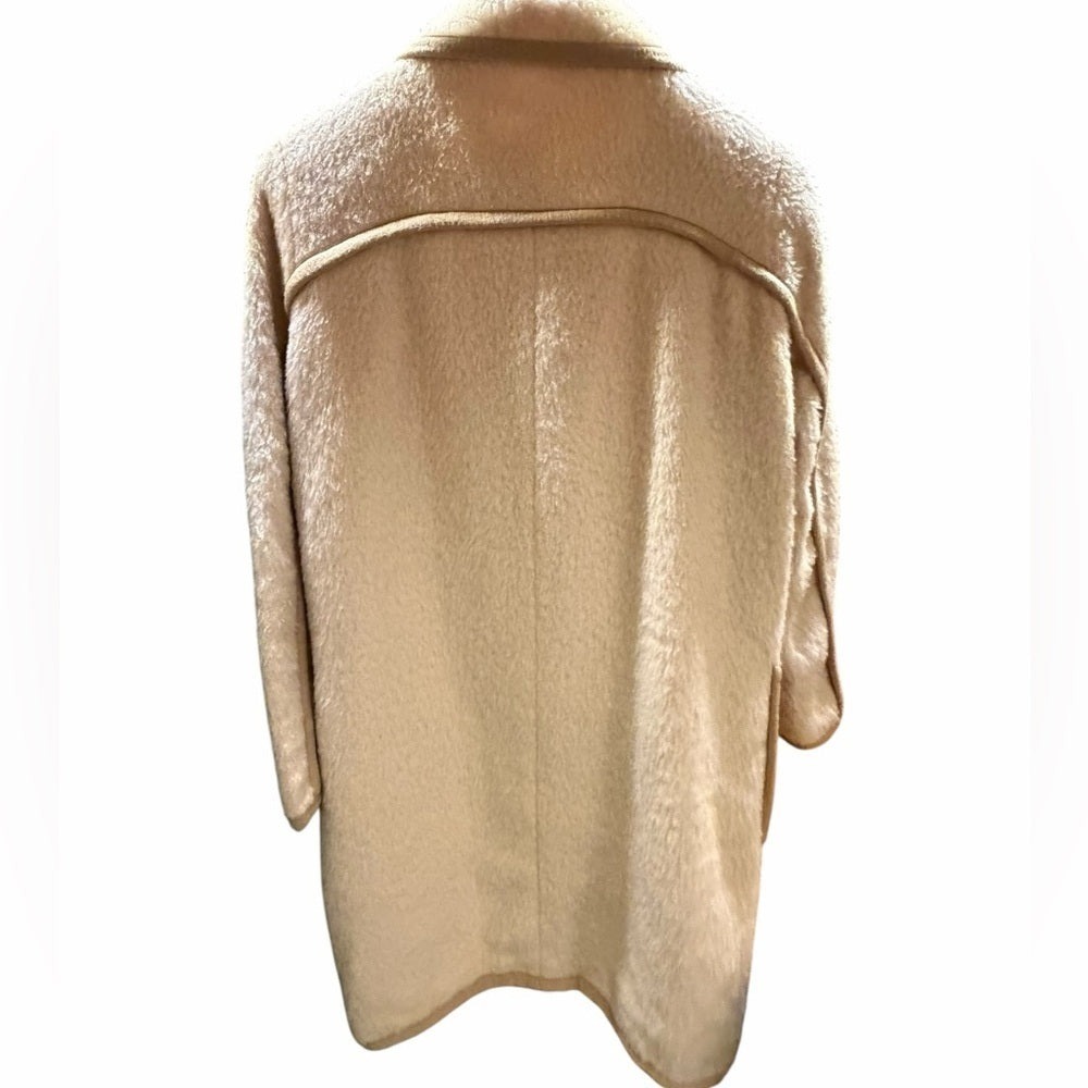 Lewit Beige Jacket for Women - Wool/Alpaca - Elevated Streetwear - Size S
