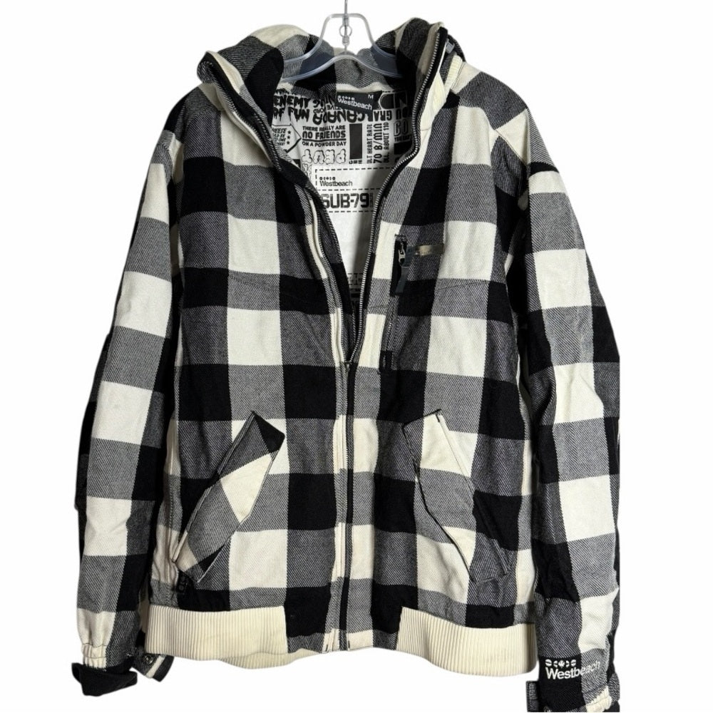 Westbeach - Ski Jacket - Black and White - Casual Streetwear - Size Medium