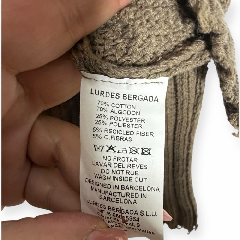 Lourdes Bergada Designer -  Chic Olive Women's Sweater - Casual Wear - Size S