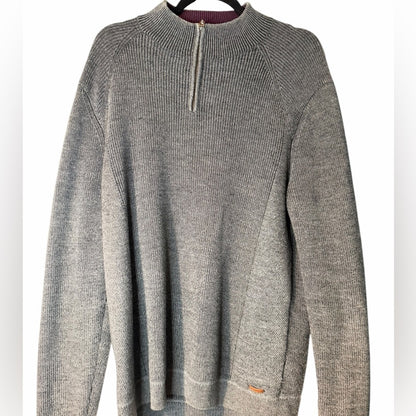 Ted Baker Men's Charcoal Zip-Up Sweater - Size L