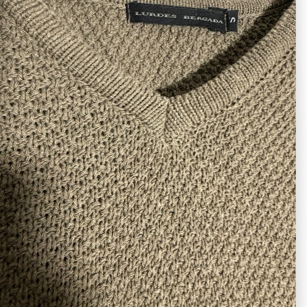 Lourdes Bergada Designer -  Chic Olive Women's Sweater - Casual Wear - Size S