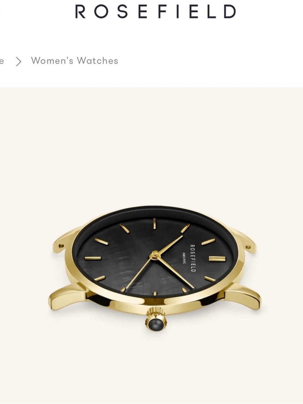 Rosefield Pearl Edit Gold Mesh Watch Strap