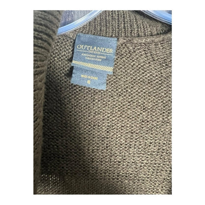 Elegant Brown Belted Cardigan - Casual Night In - Size XL