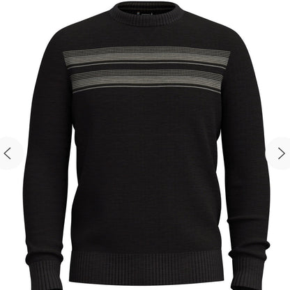 Smartwool Men's Black Crewneck Sweater with Gray Stripes - Casual - size XL