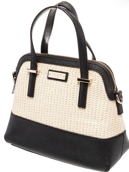 kate spade Black and Beige Two-Tone Dome Satchel