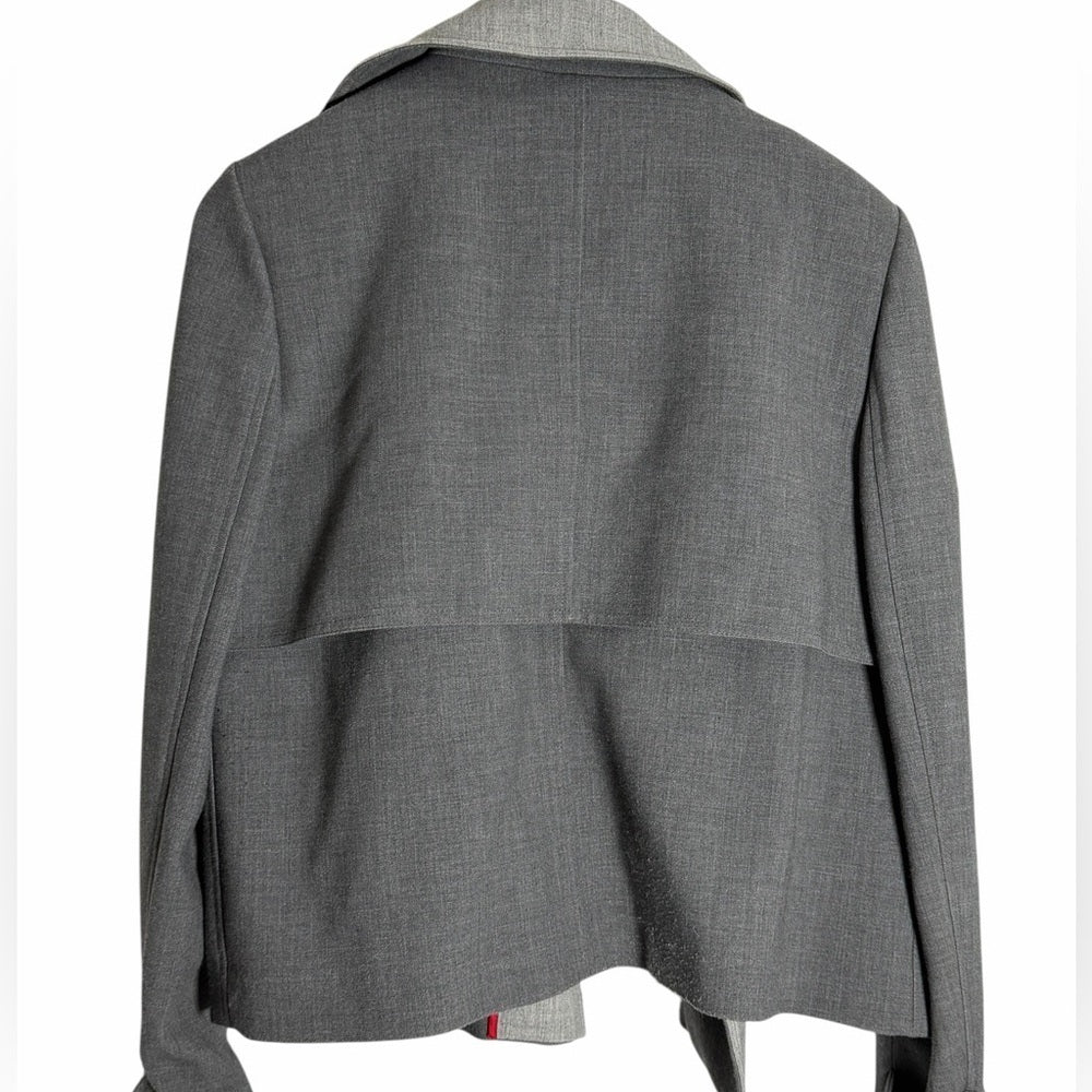 Tommy Hilfiger Gray Women's Jacket - Office Chic - Modern - Neutral - Size 12