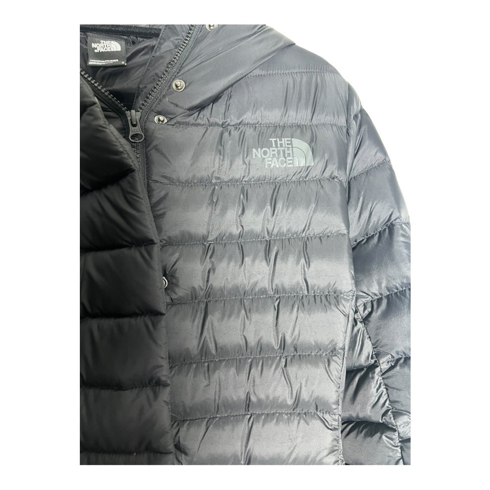 The North Face Women's Gray Belted Puffer Jacket - Winter Warm - Causal Size M