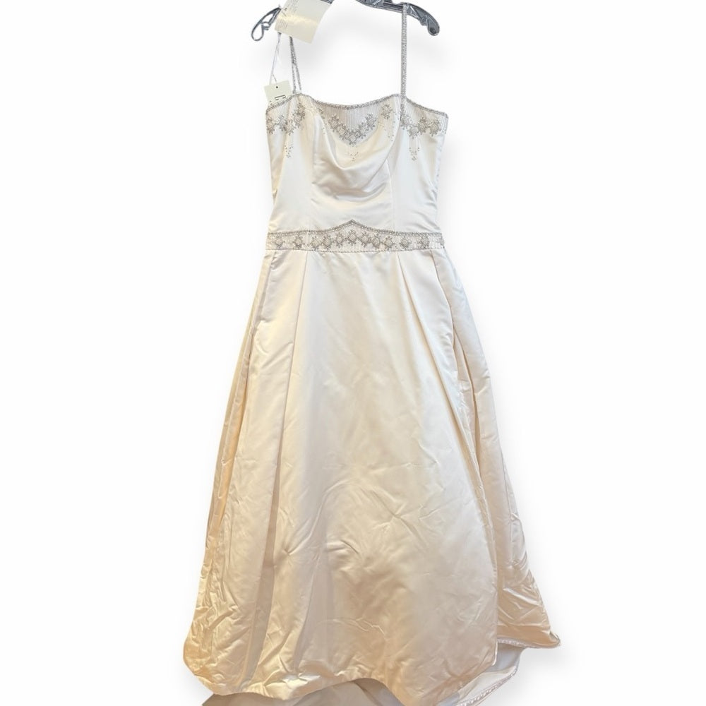 Stunning Cream Bridal Gown with Beaded Accents