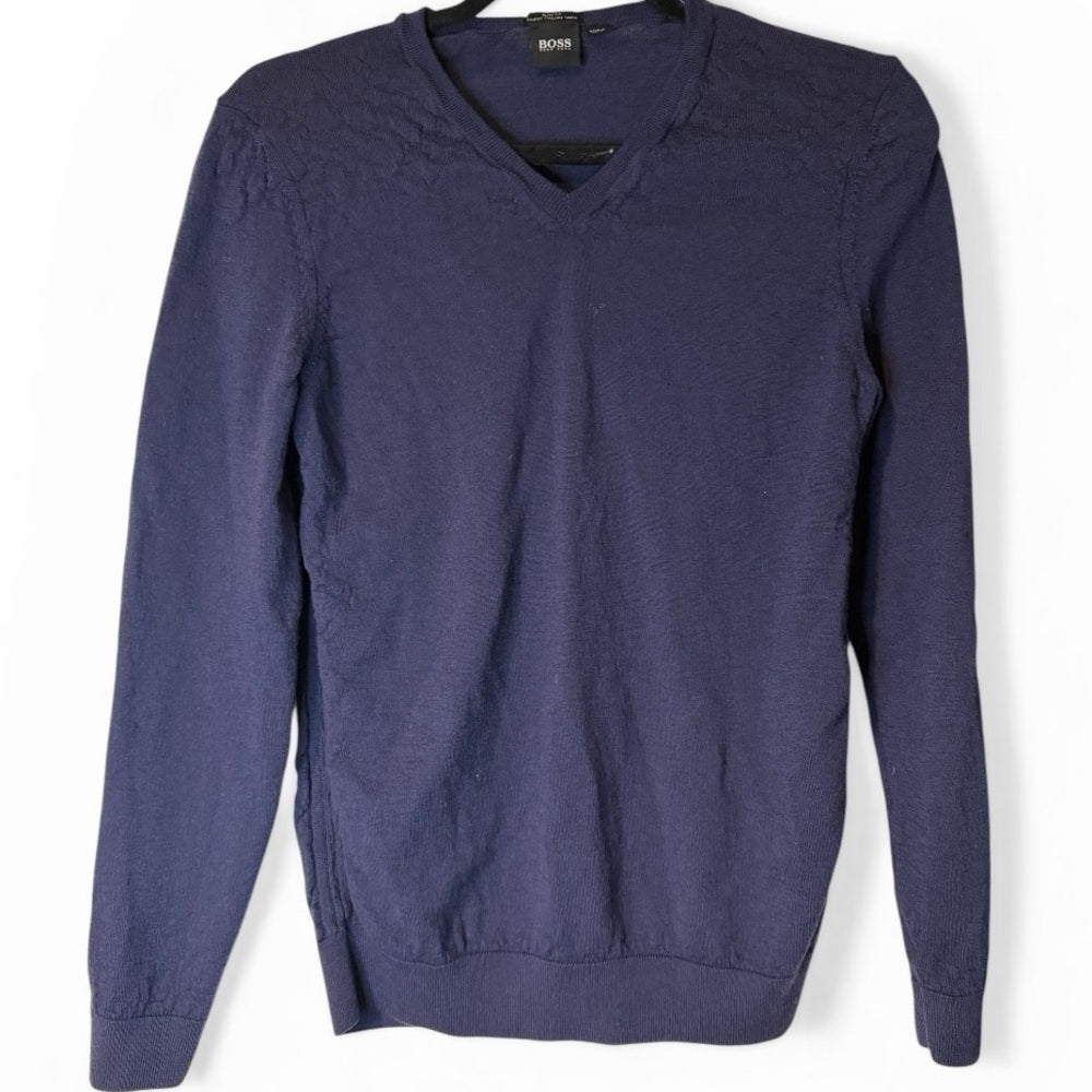 Hugo Boss Navy Blue Women's Sweater - Soft, Comfortable Casual Wear - Size S