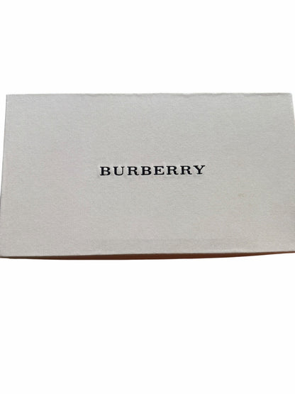 Burberry Wine Red Leather Zip Wallet with Signature Check Trim - New With Bix