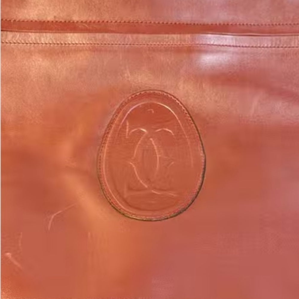Cartier Rich Brown Leather Travel Bag