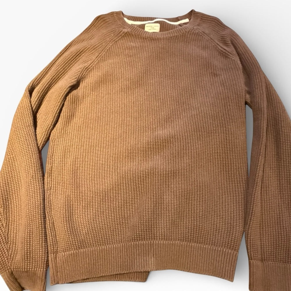 Selected Homme - Men's Cozy Brown Crewneck Sweater - Casual - Size L