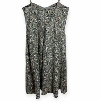 Dress the Population Silver and Black Sequin Dress