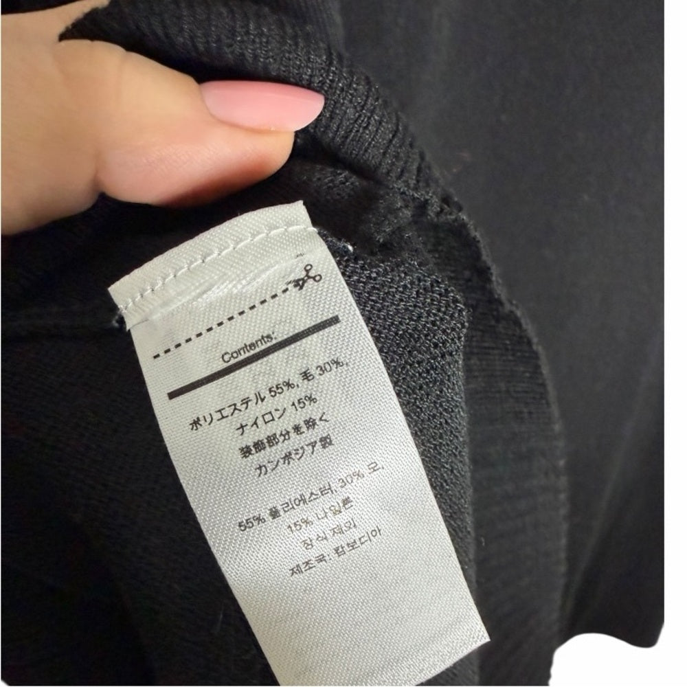 Smartwool Men's Black Crewneck Sweater with Gray Stripes - Casual - size XL