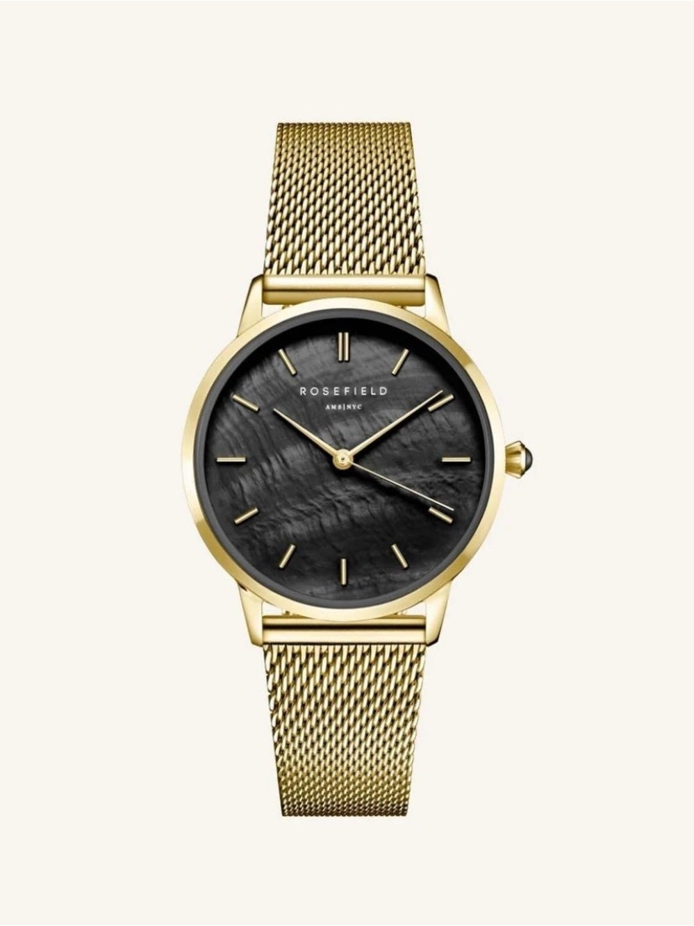 Rosefield Pearl Edit Gold Mesh Watch Strap
