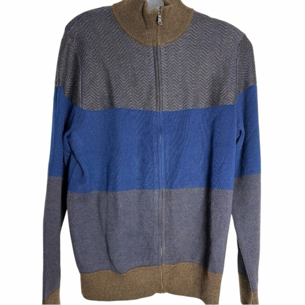 Banana Republic Men's Multicolor Zip-Up Sweater - Medium