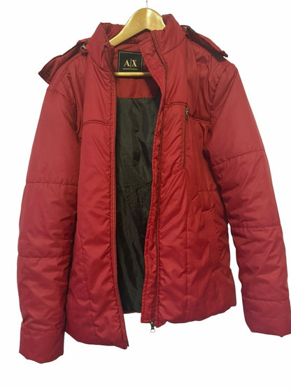 Armani Exchange - Red Quilted Puffer Jacket - Zipper Front - Size XL