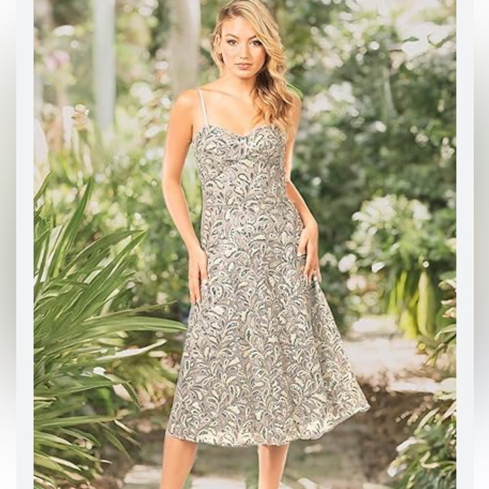 Dress the Population Silver and Black Sequin Dress