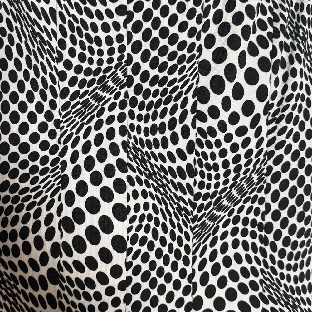 Linea Domani Designer - Size 10 - Monochrome Patterned Midi Dress