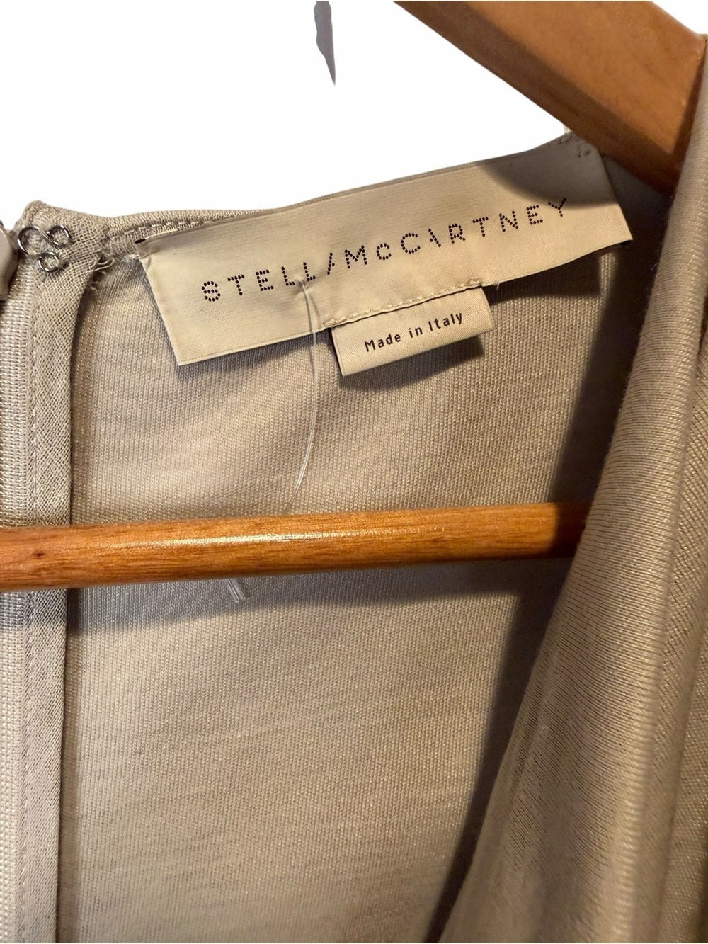 Stella McCartney Taupe Cowl Neck Lightweight Top - Size 42 (10-12)