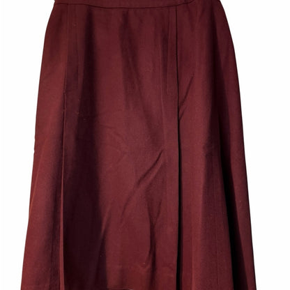 Holt Renfrew - Chic Wine Midi Skirt - Elegant Office Wear - Night Out - Size 10
