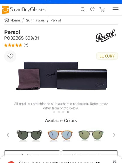 Persol Clear/Transparent Frame Sunglasses with Dark Lenses