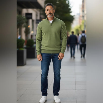 Harry Rosen - Green Men's Zip-Up Sweater