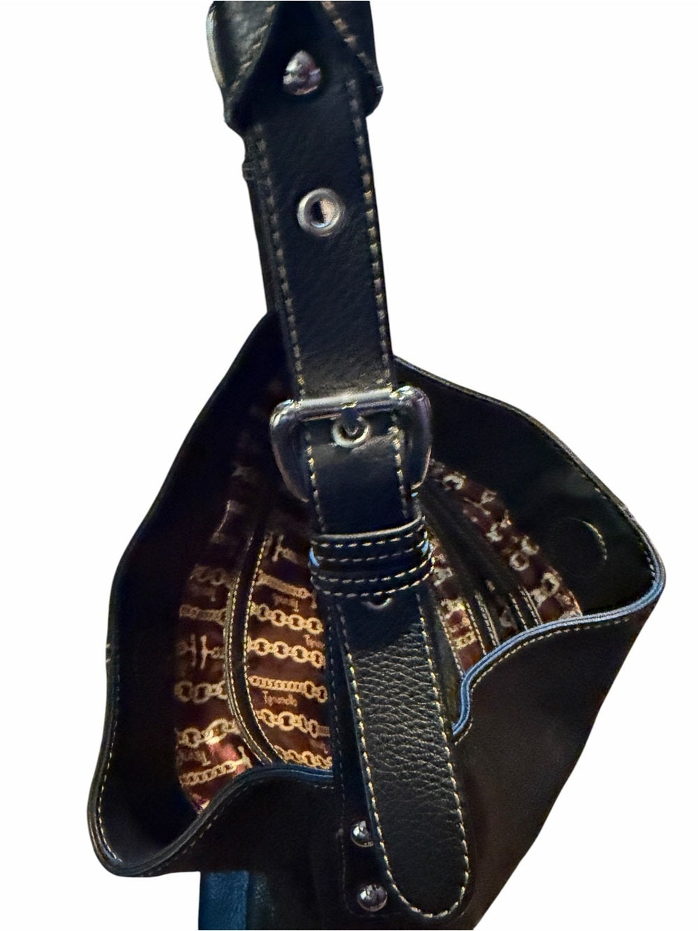 Tignanello Black Pebbled Leather Shoulder Bag - Day to Day