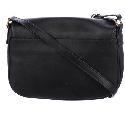 Tory Burch Black Leather Flap Shoulder Bag