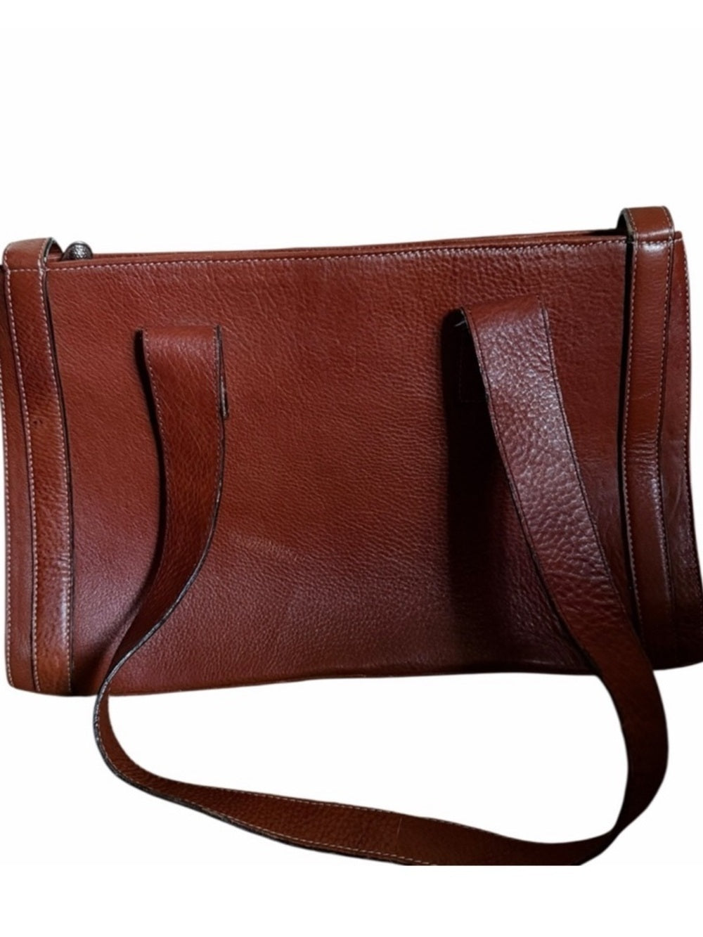 Vintage Deep Brown Leather Shoulder Bag
