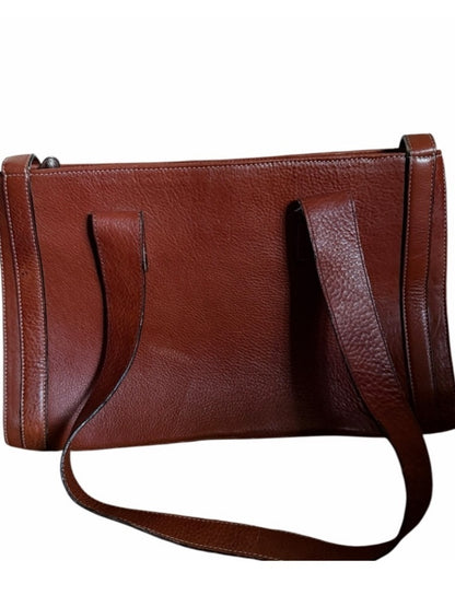 Vintage Deep Brown Leather Shoulder Bag