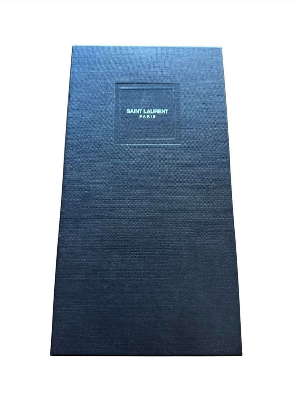 Saint Laurent Black Leather Zip Wallet with Silver Studs - New in Box