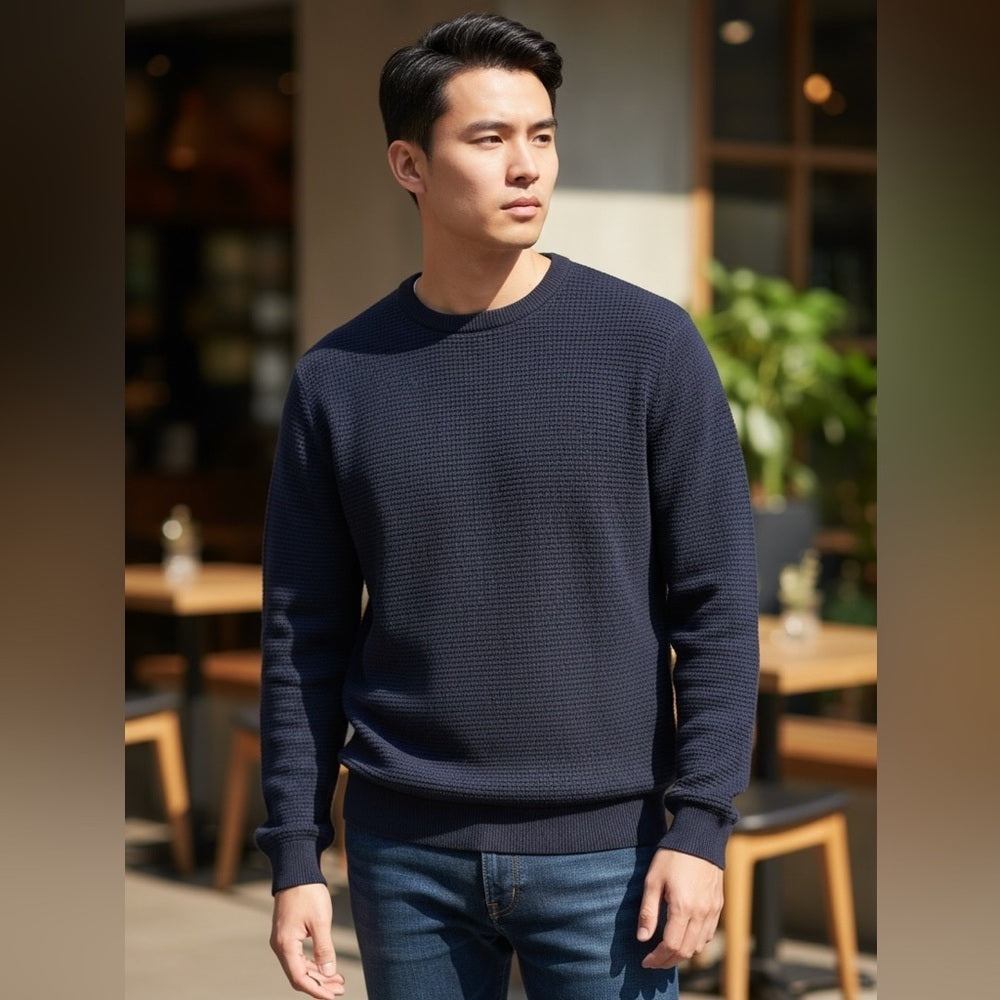 Ted Baker Dark Blue Crewneck Sweater - Size M