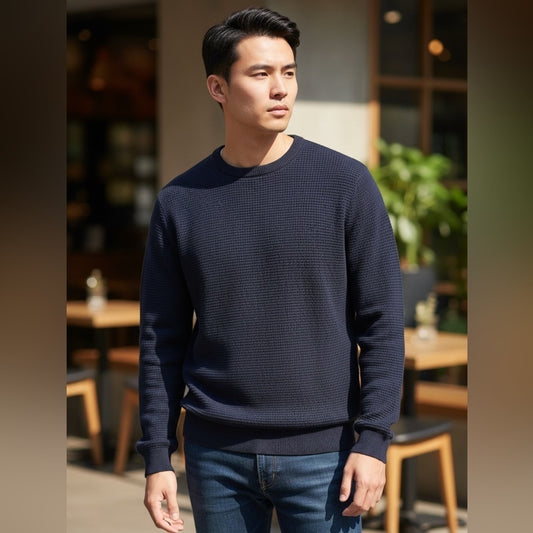 Ted Baker Dark Blue Crewneck Sweater - Size M