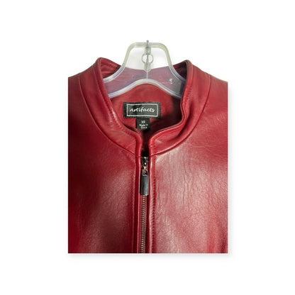 Artifacts - Cherry Leather Jacket - Chic - Elevated - Date Night - Size XS